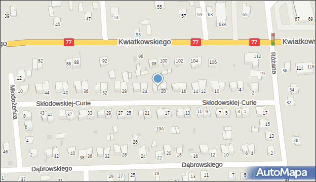 Sandomierz, Skłodowskiej-Curie Marii, 22, mapa Sandomierza