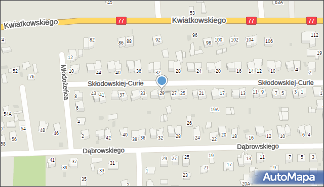 Sandomierz, Skłodowskiej-Curie Marii, 29, mapa Sandomierza