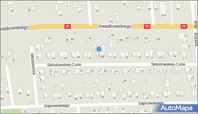 Sandomierz, Skłodowskiej-Curie Marii, 30, mapa Sandomierza