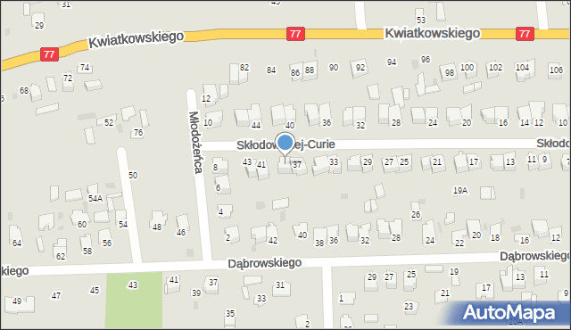 Sandomierz, Skłodowskiej-Curie Marii, 39, mapa Sandomierza