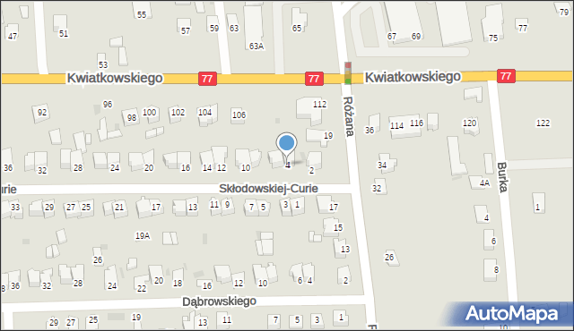 Sandomierz, Skłodowskiej-Curie Marii, 4, mapa Sandomierza