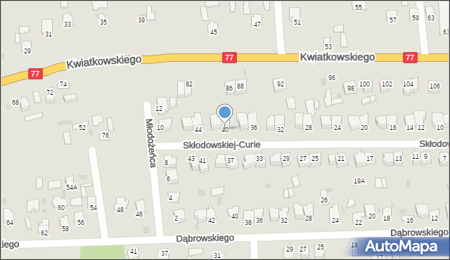 Sandomierz, Skłodowskiej-Curie Marii, 40, mapa Sandomierza
