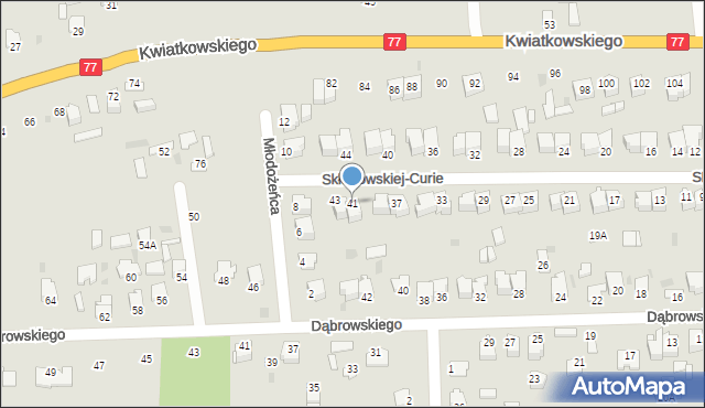 Sandomierz, Skłodowskiej-Curie Marii, 41, mapa Sandomierza