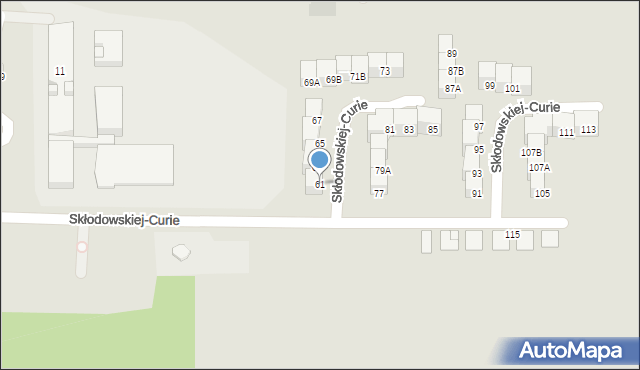 Siemianowice Śląskie, Skłodowskiej-Curie Marii, 61, mapa Siemianowice Śląskie