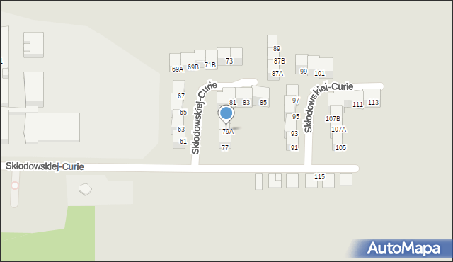 Siemianowice Śląskie, Skłodowskiej-Curie Marii, 79A, mapa Siemianowice Śląskie