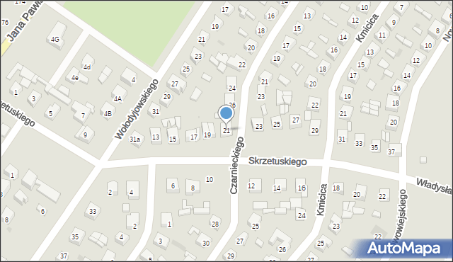 Sieradz, Skrzetuskiego Jana, 21, mapa Sieradz