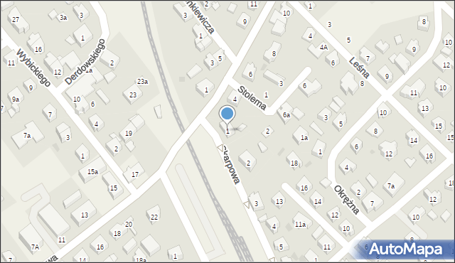 Sierakowice, Skarpowa, 1, mapa Sierakowice