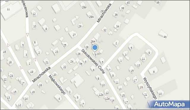 Sierakowice, Skłodowskiej-Curie Marii, 3, mapa Sierakowice