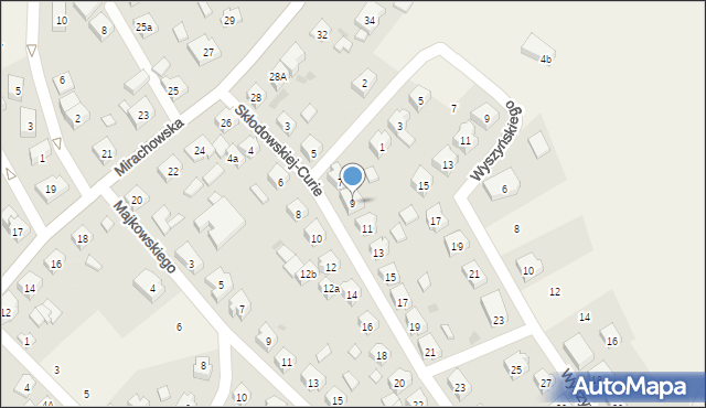 Sierakowice, Skłodowskiej-Curie Marii, 9, mapa Sierakowice