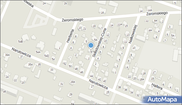 Sierpc, Skłodowskiej-Curie Marii, 3, mapa Sierpc