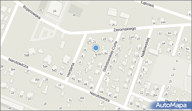 Sierpc, Skłodowskiej-Curie Marii, 5, mapa Sierpc