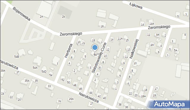 Sierpc, Skłodowskiej-Curie Marii, 5A, mapa Sierpc