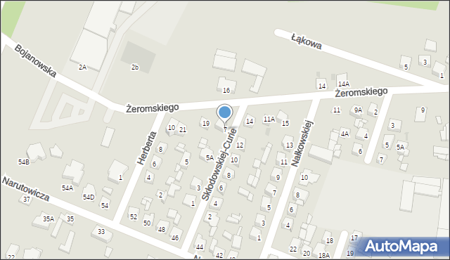 Sierpc, Skłodowskiej-Curie Marii, 7, mapa Sierpc