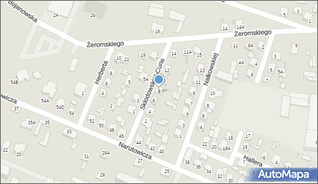 Sierpc, Skłodowskiej-Curie Marii, 8, mapa Sierpc