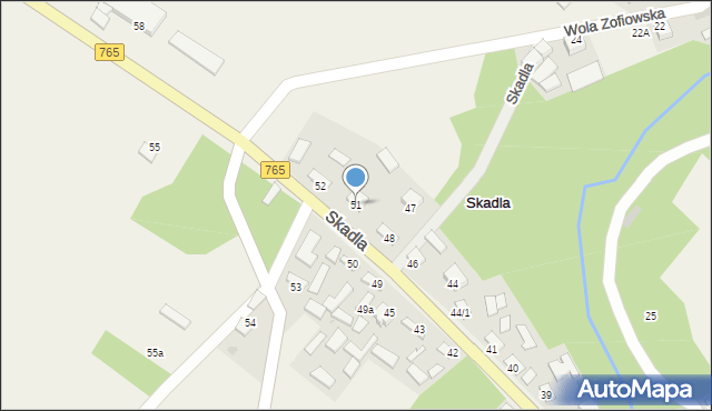 Skadla, Skadla, 51, mapa Skadla