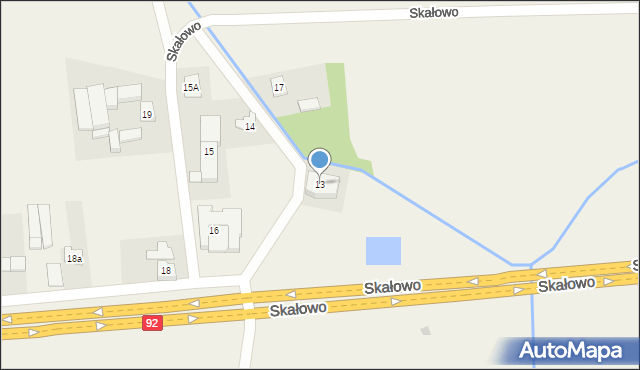 Skałowo, Skałowo, 13, mapa Skałowo