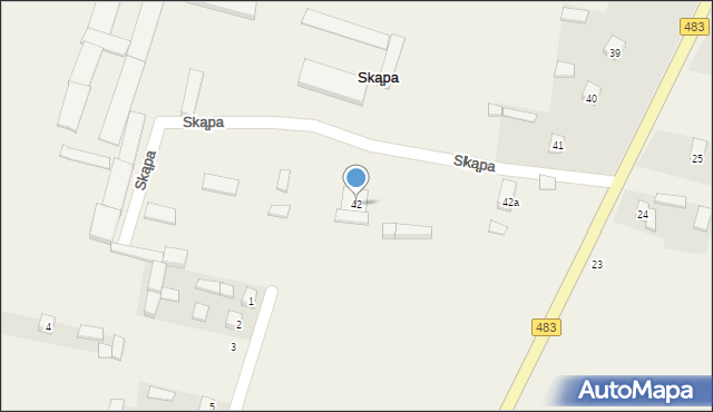 Skąpa, Skąpa, 42, mapa Skąpa