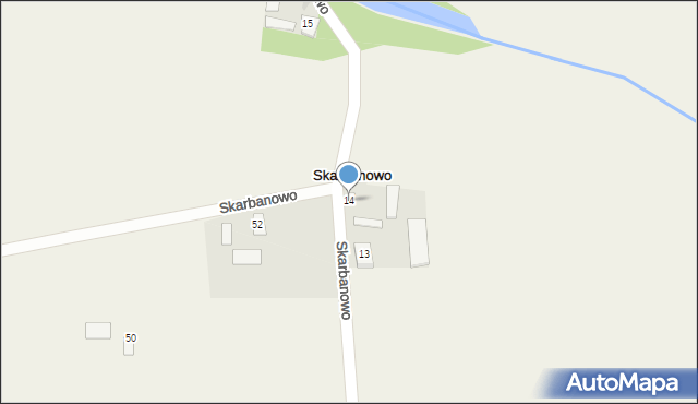 Skarbanowo, Skarbanowo, 14, mapa Skarbanowo