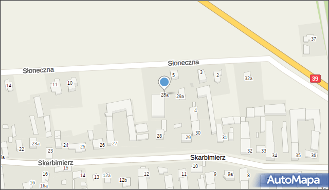 Skarbimierz, Skarbimierz, 28a, mapa Skarbimierz