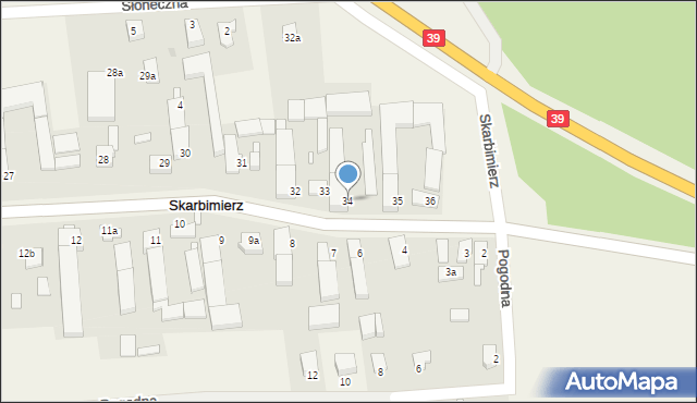 Skarbimierz, Skarbimierz, 34, mapa Skarbimierz