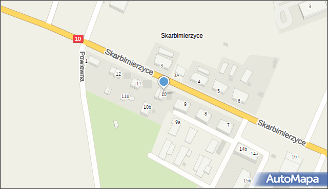 Skarbimierzyce, Skarbimierzyce, 10, mapa Skarbimierzyce