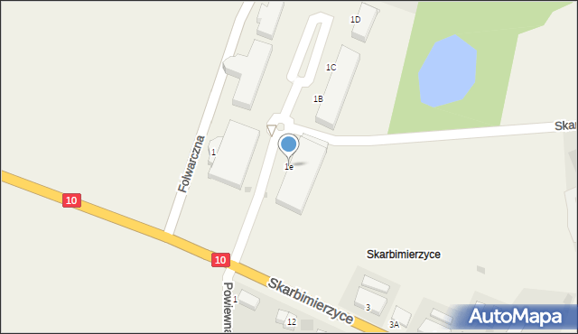 Skarbimierzyce, Skarbimierzyce, 1e, mapa Skarbimierzyce