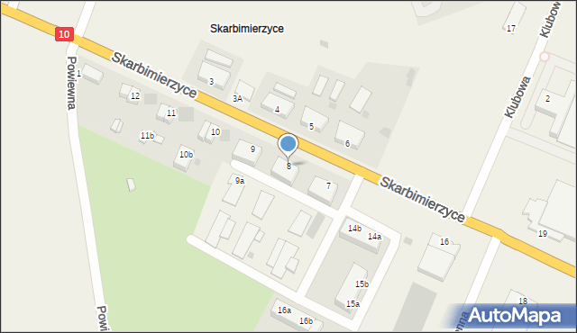 Skarbimierzyce, Skarbimierzyce, 8, mapa Skarbimierzyce