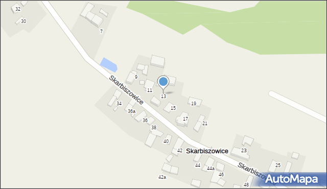 Skarbiszowice, Skarbiszowice, 13, mapa Skarbiszowice