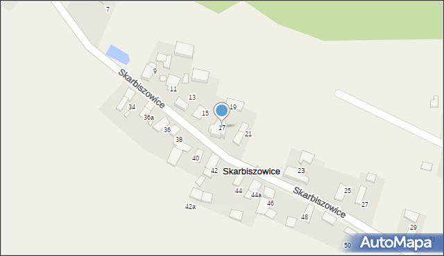 Skarbiszowice, Skarbiszowice, 17, mapa Skarbiszowice