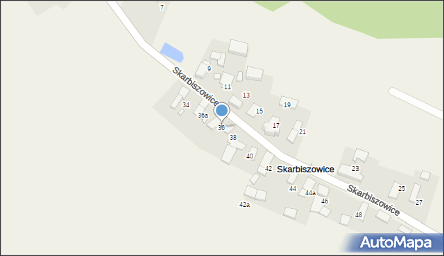 Skarbiszowice, Skarbiszowice, 36, mapa Skarbiszowice