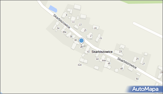 Skarbiszowice, Skarbiszowice, 40, mapa Skarbiszowice