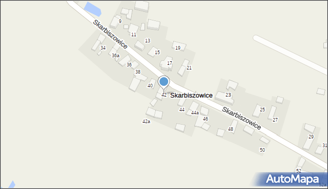 Skarbiszowice, Skarbiszowice, 42, mapa Skarbiszowice