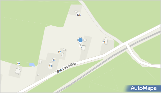 Skarbiszowice, Skarbiszowice, 71, mapa Skarbiszowice