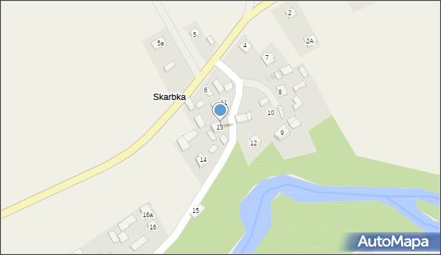 Skarbka, Skarbka Dolna, 13, mapa Skarbka