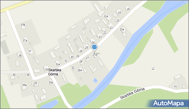 Skarbka, Skarbka Dolna, 27a, mapa Skarbka