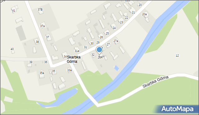 Skarbka, Skarbka Dolna, 28A, mapa Skarbka