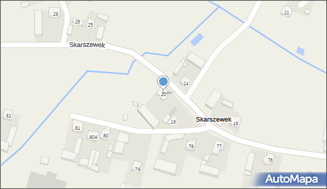 Skarszewek, Skarszewek, 20, mapa Skarszewek