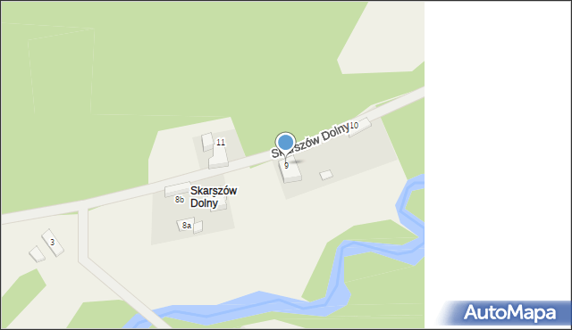 Skarszów Dolny, Skarszów Dolny, 9, mapa Skarszów Dolny