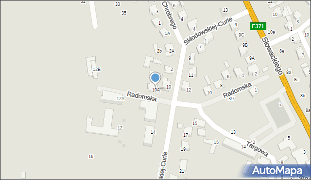 Skaryszew, Skłodowskiej-Curie Marii, 10A, mapa Skaryszew