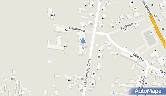 Skaryszew, Skłodowskiej-Curie Marii, 14, mapa Skaryszew
