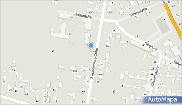 Skaryszew, Skłodowskiej-Curie Marii, 16, mapa Skaryszew