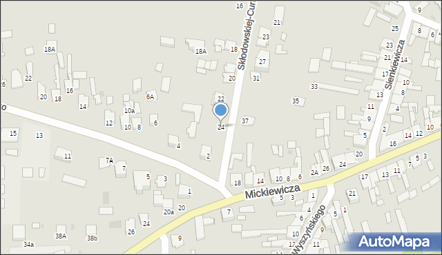 Skaryszew, Skłodowskiej-Curie Marii, 24, mapa Skaryszew