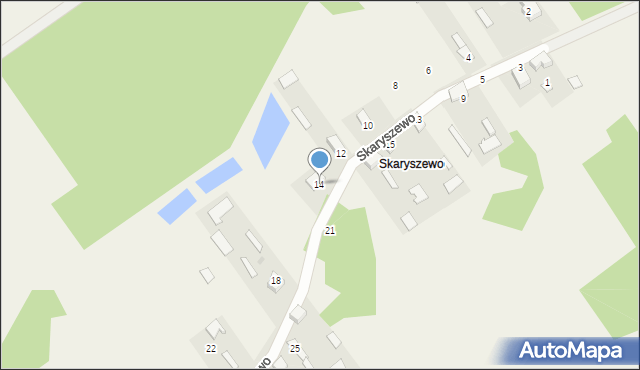 Skaryszewo, Skaryszewo, 14, mapa Skaryszewo