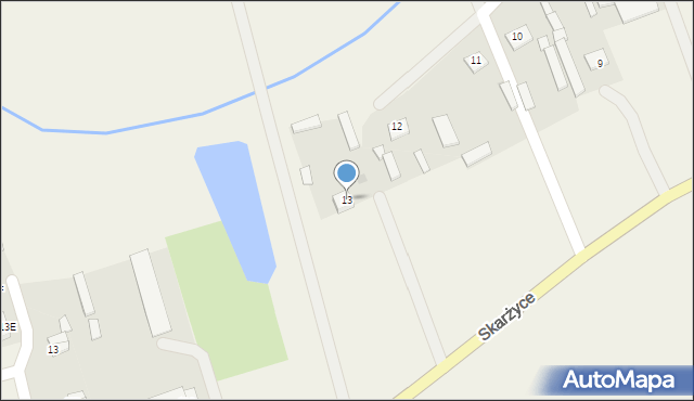 Skarżyce, Skarżyce, 13, mapa Skarżyce