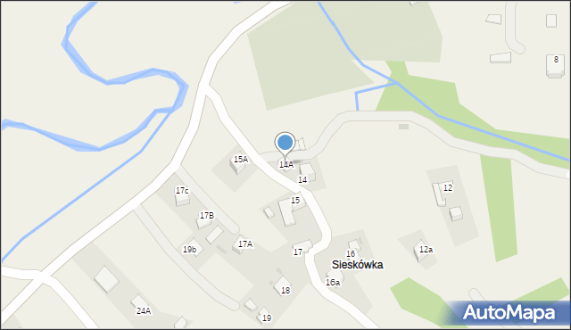 Skawa, Skawa, 14A, mapa Skawa