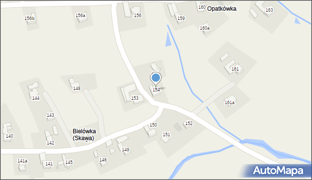Skawa, Skawa, 154, mapa Skawa