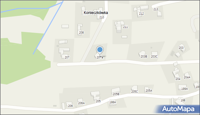 Skawa, Skawa, 207a, mapa Skawa