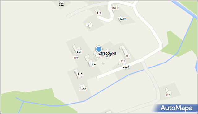 Skawa, Skawa, 313, mapa Skawa