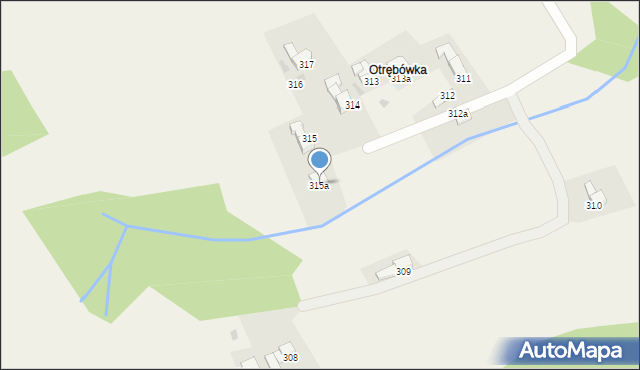 Skawa, Skawa, 315a, mapa Skawa