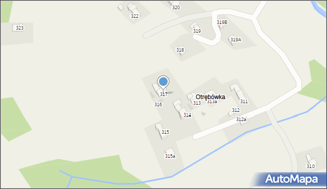 Skawa, Skawa, 317, mapa Skawa